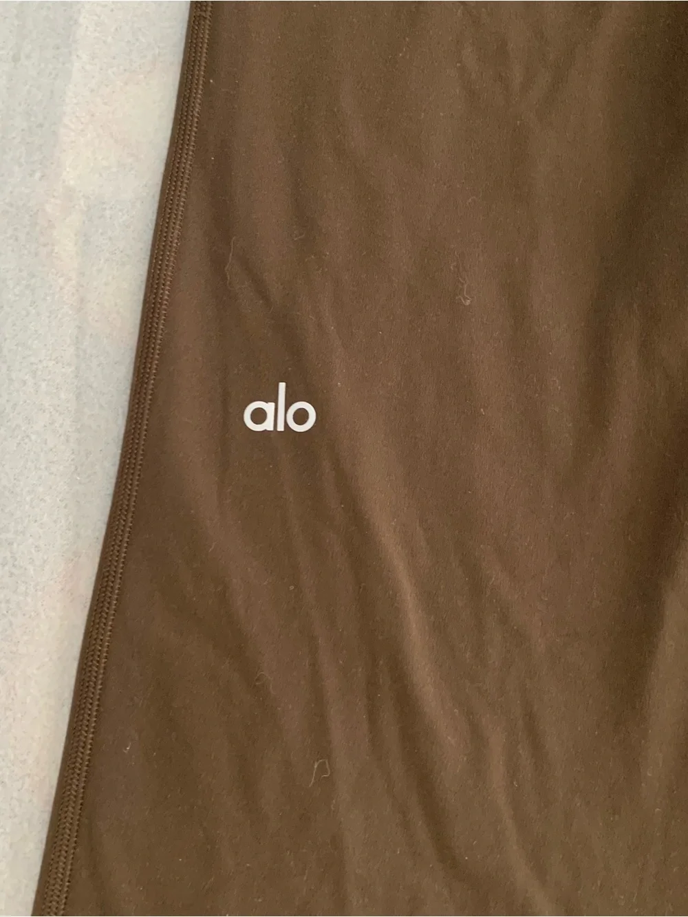ALO Yoga Softsculpt Foldover Pants Sz XXS/S Expresso Wide-Leg High Waist